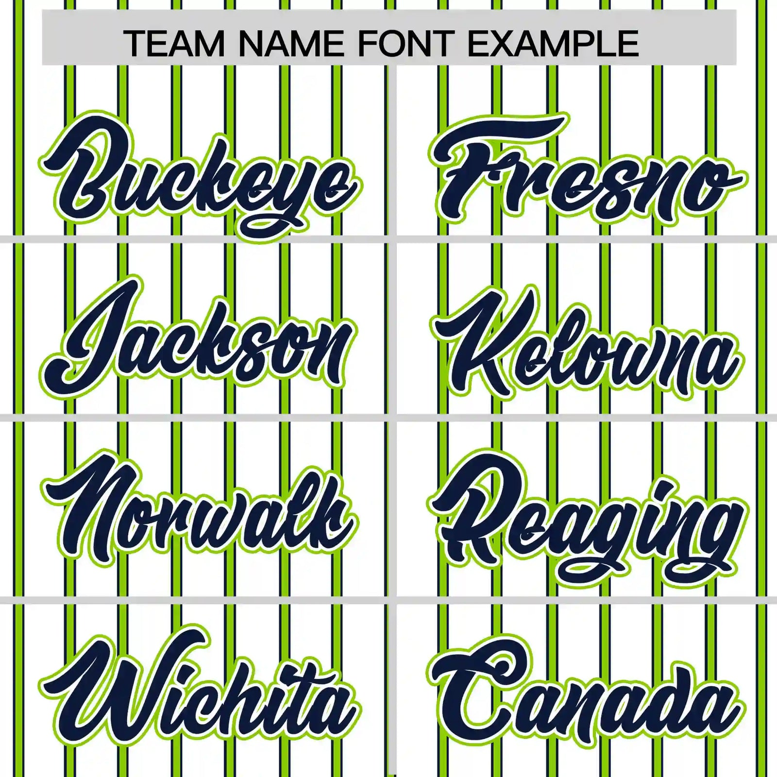 Custom White Navy-Neon Green Pinstripe Pattern Design Performance T-Shirt