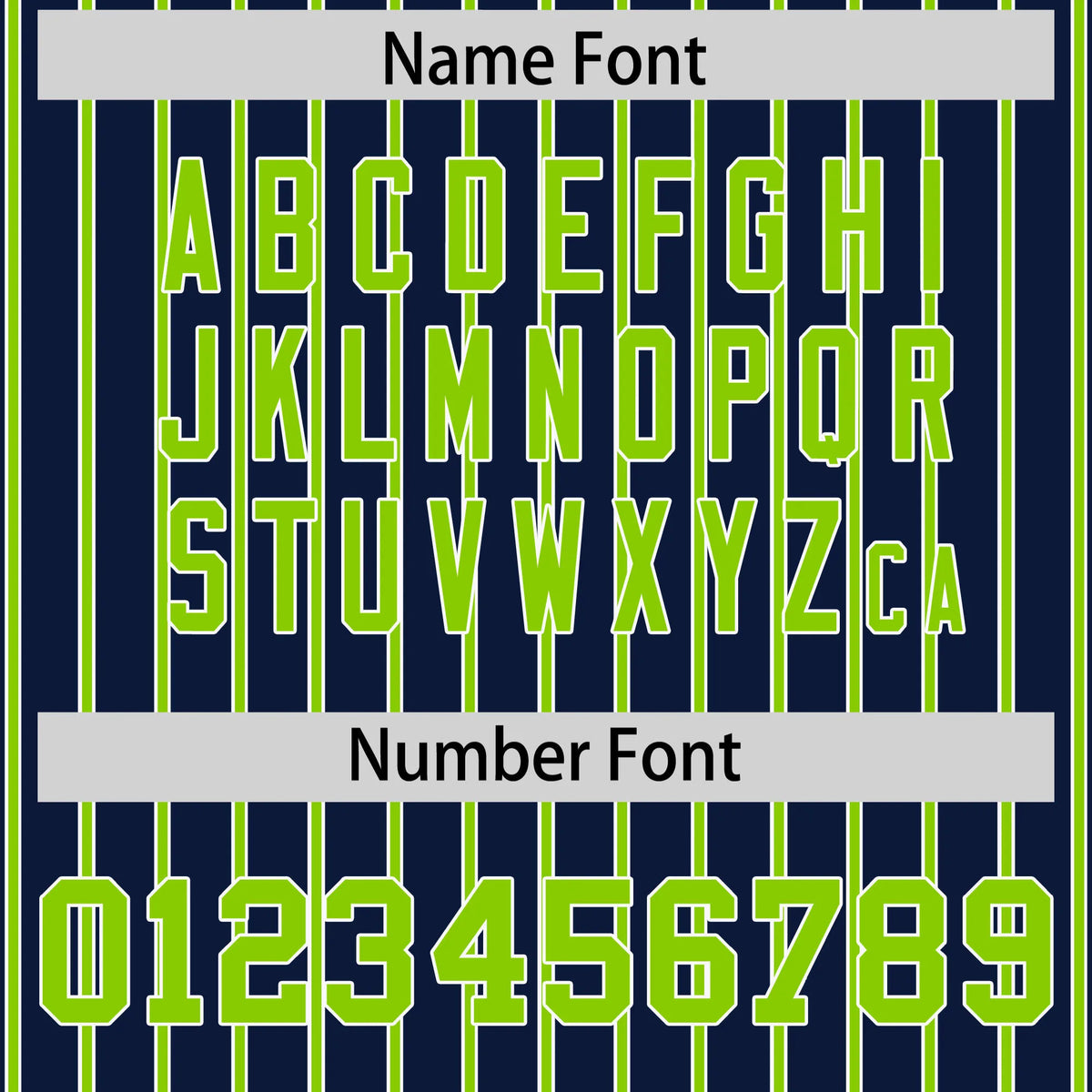 Custom Navy White-Neon Green Pinstripe Pattern Design Performance T-Shirt