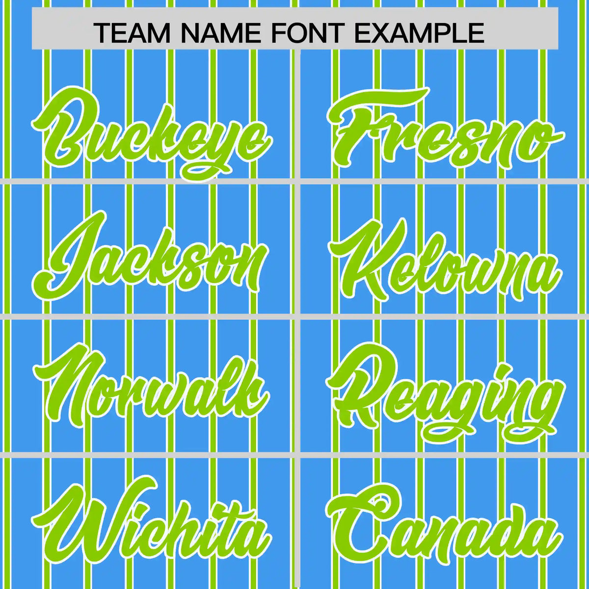 Custom Powder Blue White-Neon Green Pinstripe Pattern Design Performance T-Shirt