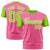 Custom Pink White-Neon Green Pinstripe Pattern Design Performance T-Shirt