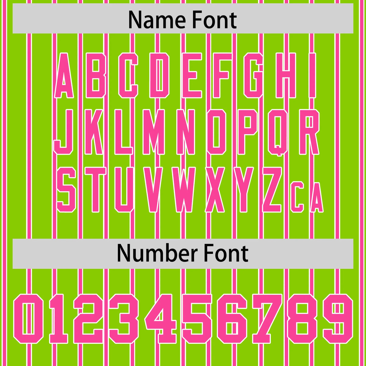 Custom Neon Green White-Pink Pinstripe Pattern Design Performance T-Shirt