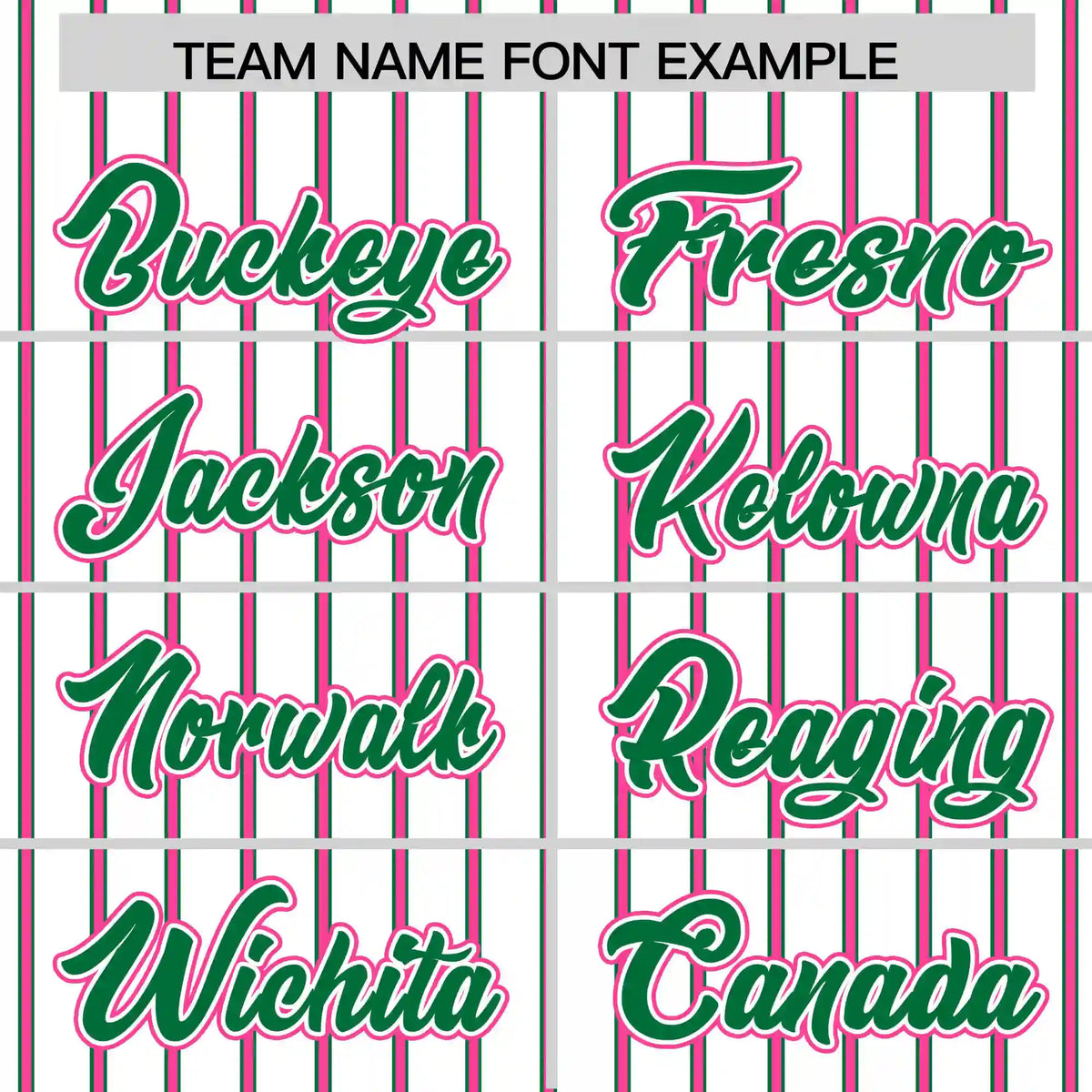 Custom White Kelly Green-Pink Pinstripe Pattern Design Performance T-Shirt
