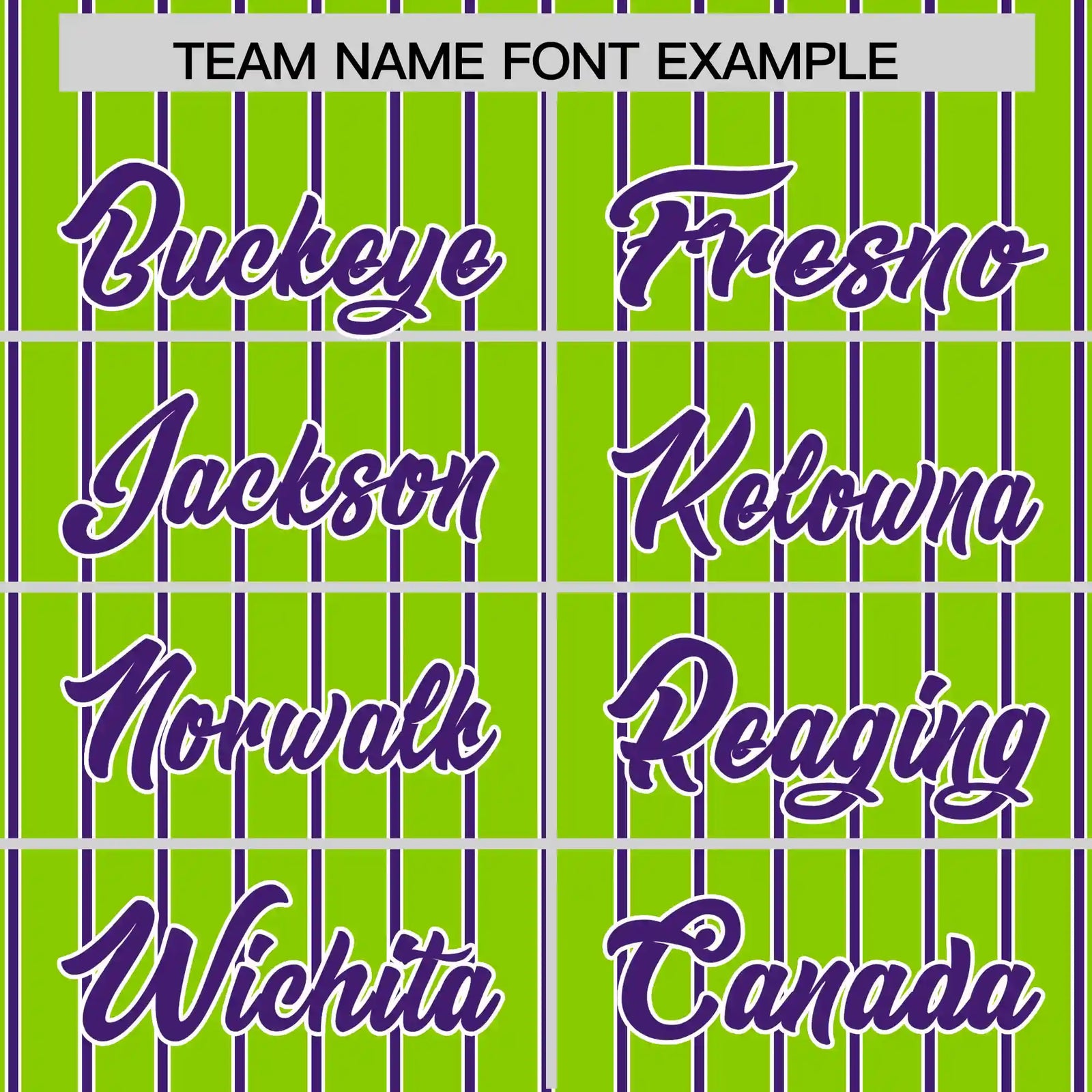 Custom Neon Green White-Purple Pinstripe Pattern Design Performance T-Shirt