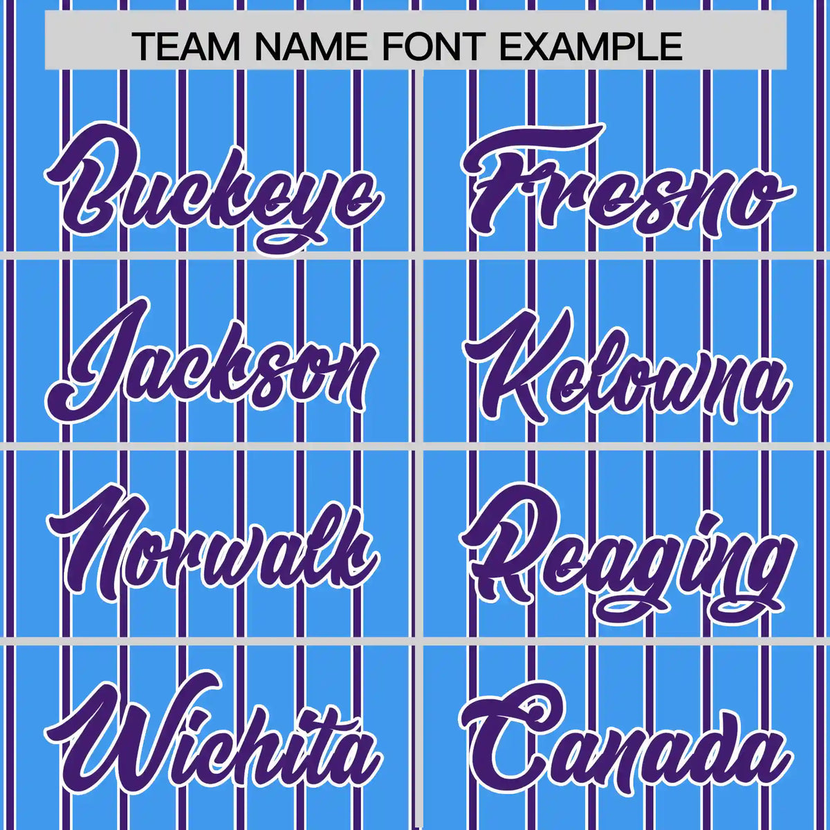Custom Powder Blue White-Purple Pinstripe Pattern Design Performance T-Shirt