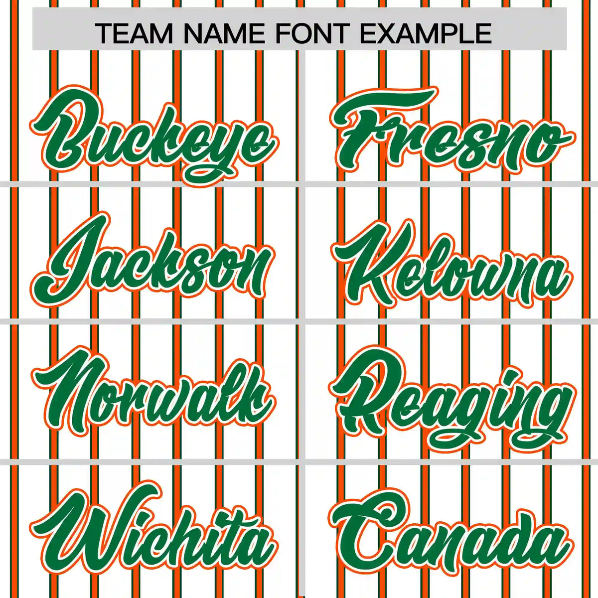 Custom White Orange-Kelly Green Pinstripe Pattern Design Performance T-Shirt