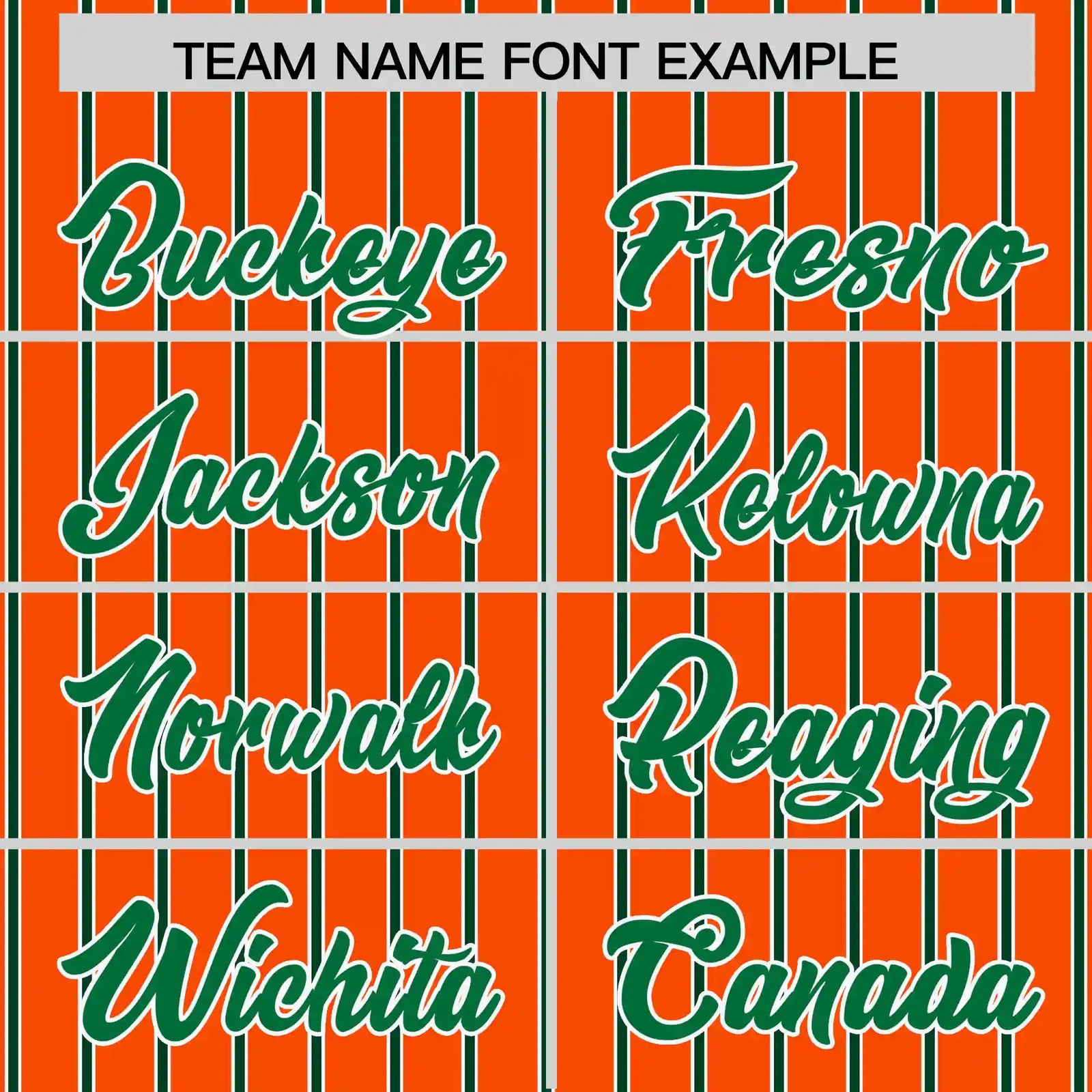 Custom Orange White-Kelly Green Pinstripe Pattern Design Performance T-Shirt