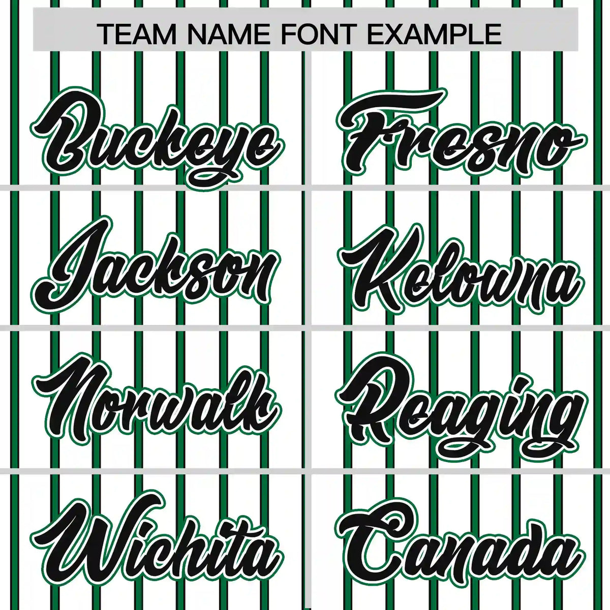 Custom White Black-Kelly Green Pinstripe Pattern Design Performance T-Shirt