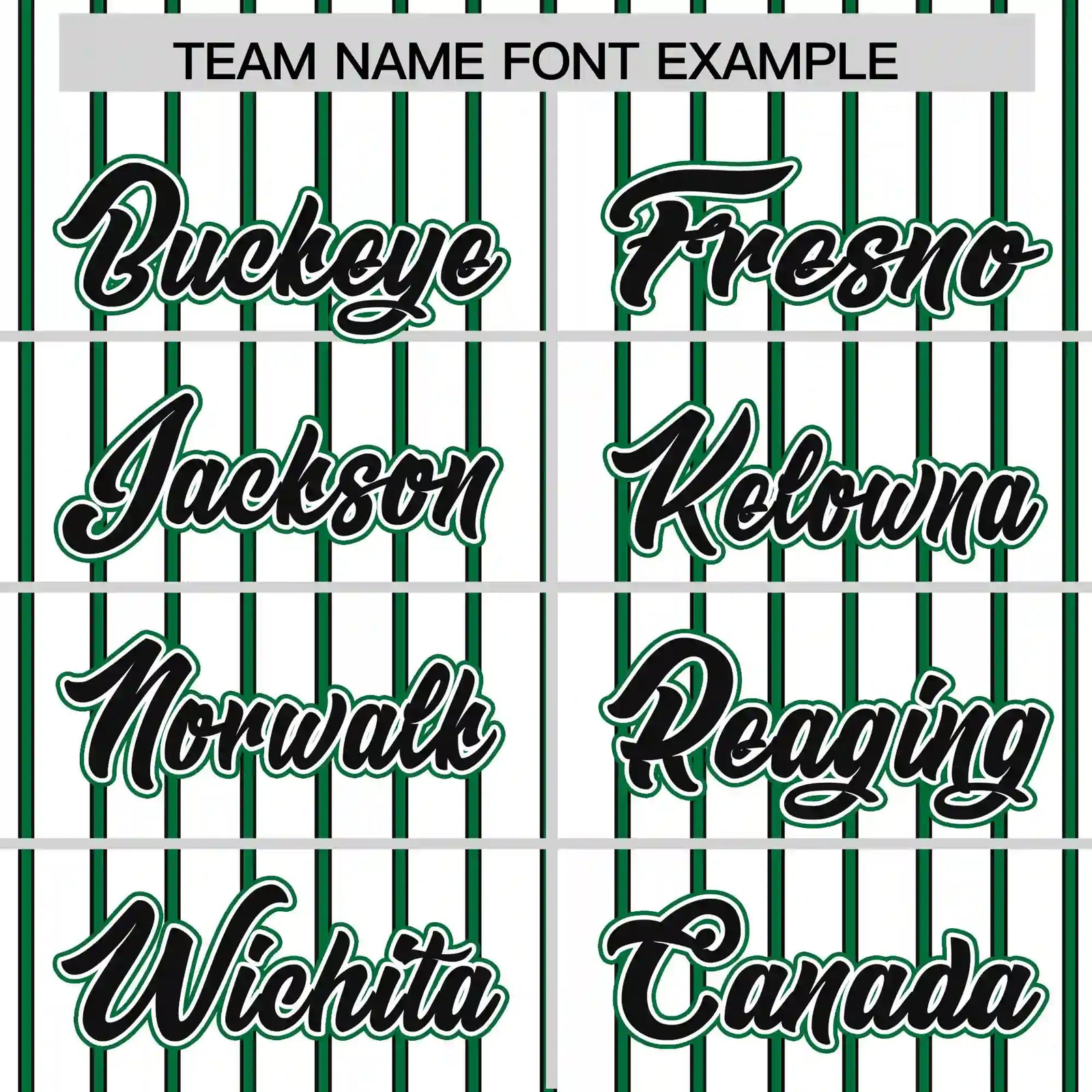 Custom White Black-Kelly Green Pinstripe Pattern Design Performance T-Shirt