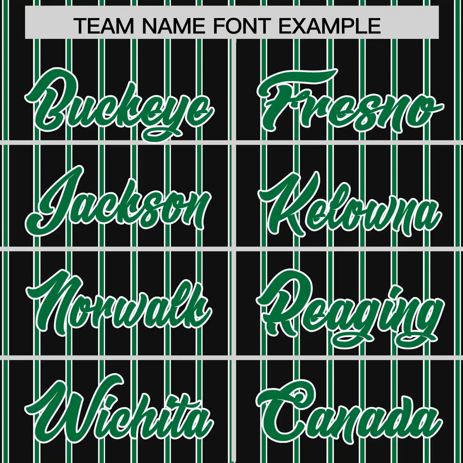 Custom Black White-Kelly Green Pinstripe Pattern Design Performance T-Shirt
