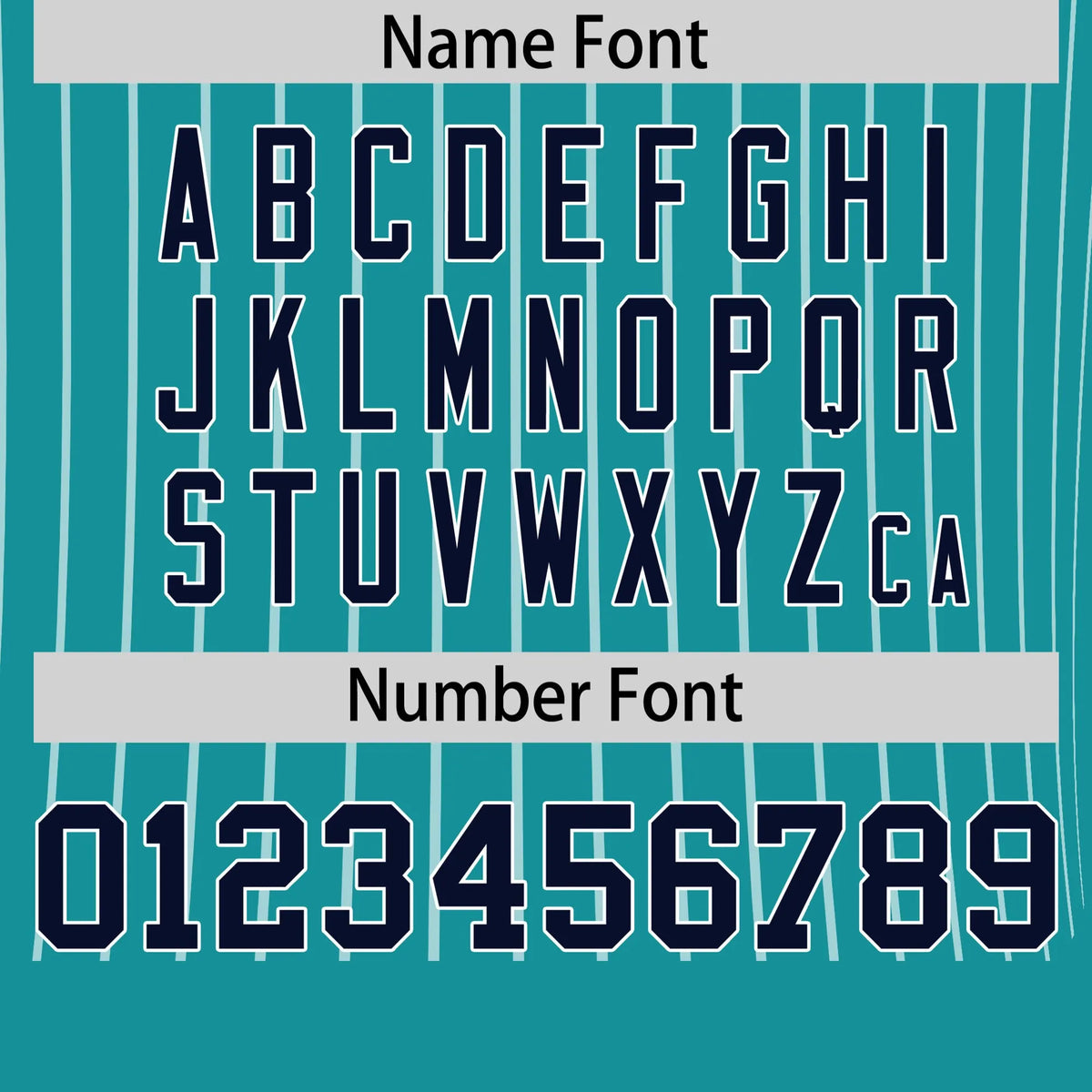 Custom Aqua White-Navy Pinstripe Pattern Design Performance T-Shirt