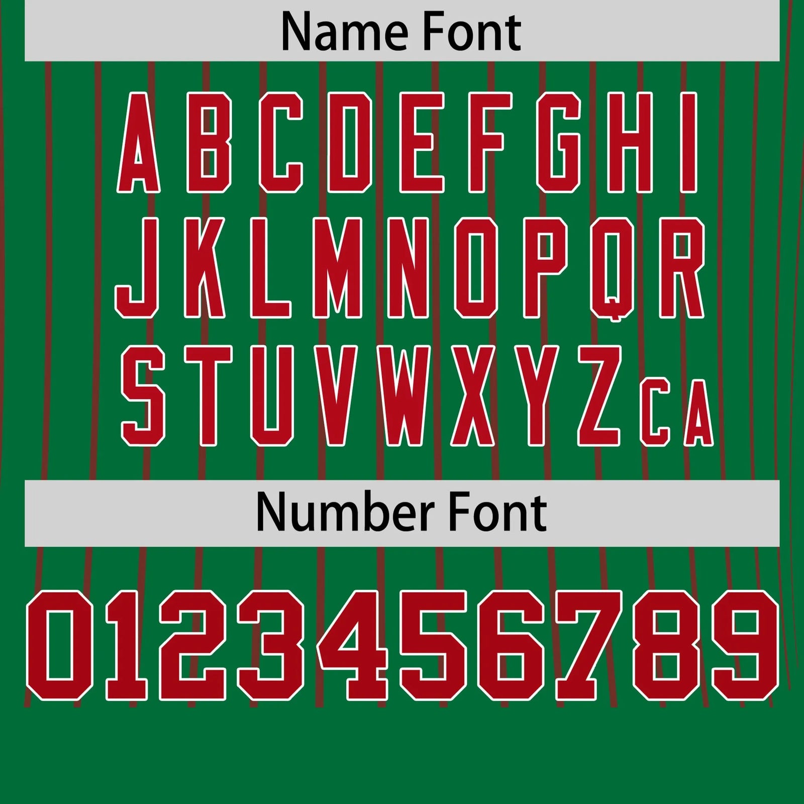 Custom Kelly Green Red-Red Pinstripe Pattern Design Performance T-Shirt