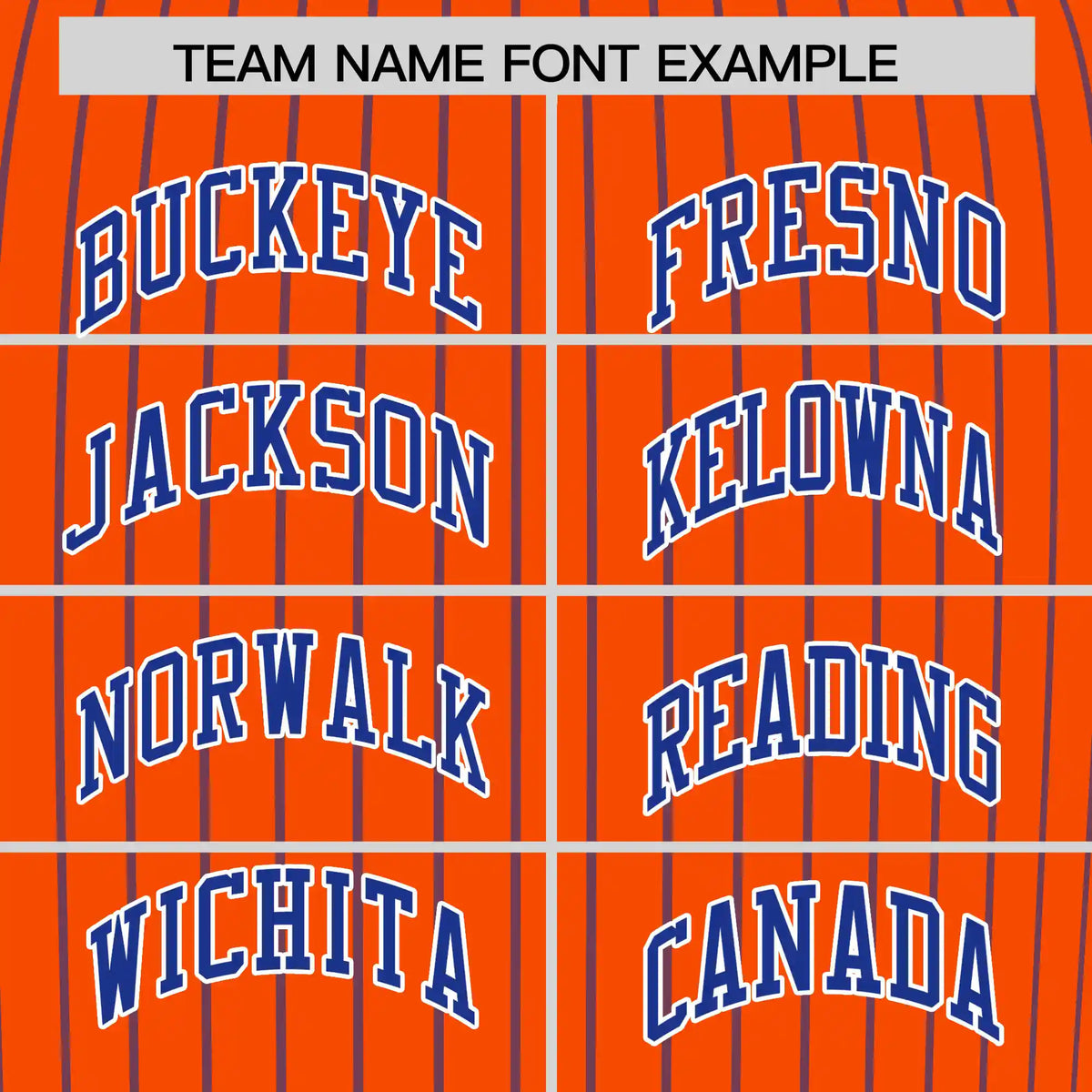 Custom Orange Royal Blue-White Pinstripe Pattern Design Performance T-Shirt