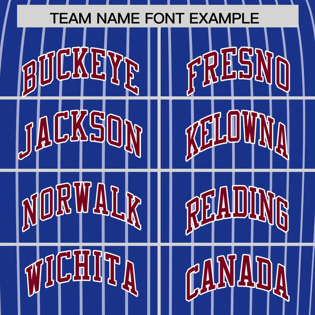 Custom Royal Blue White-Crimson Pinstripe Pattern Design Performance T-Shirt