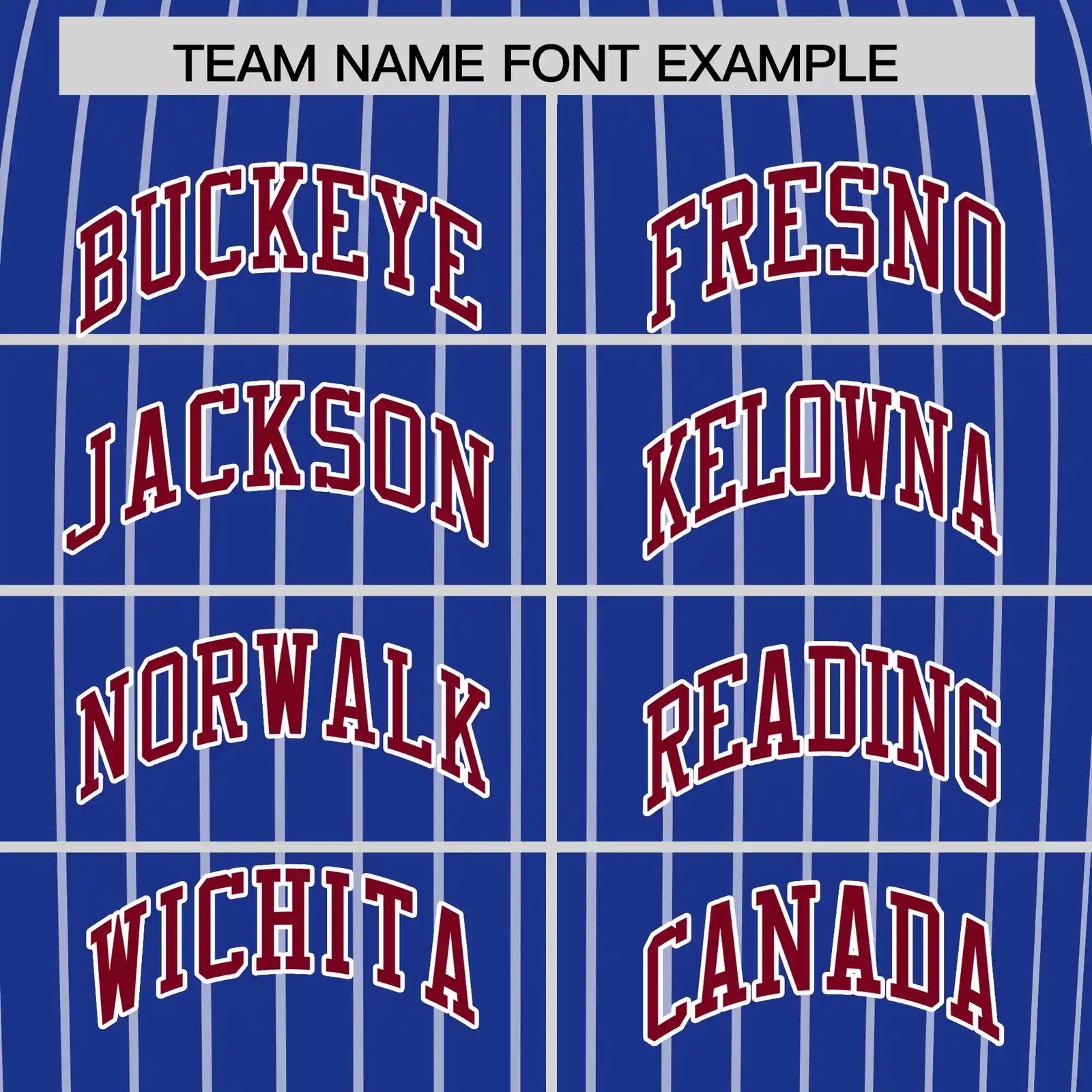 Custom Royal Blue White-Crimson Pinstripe Pattern Design Performance T-Shirt