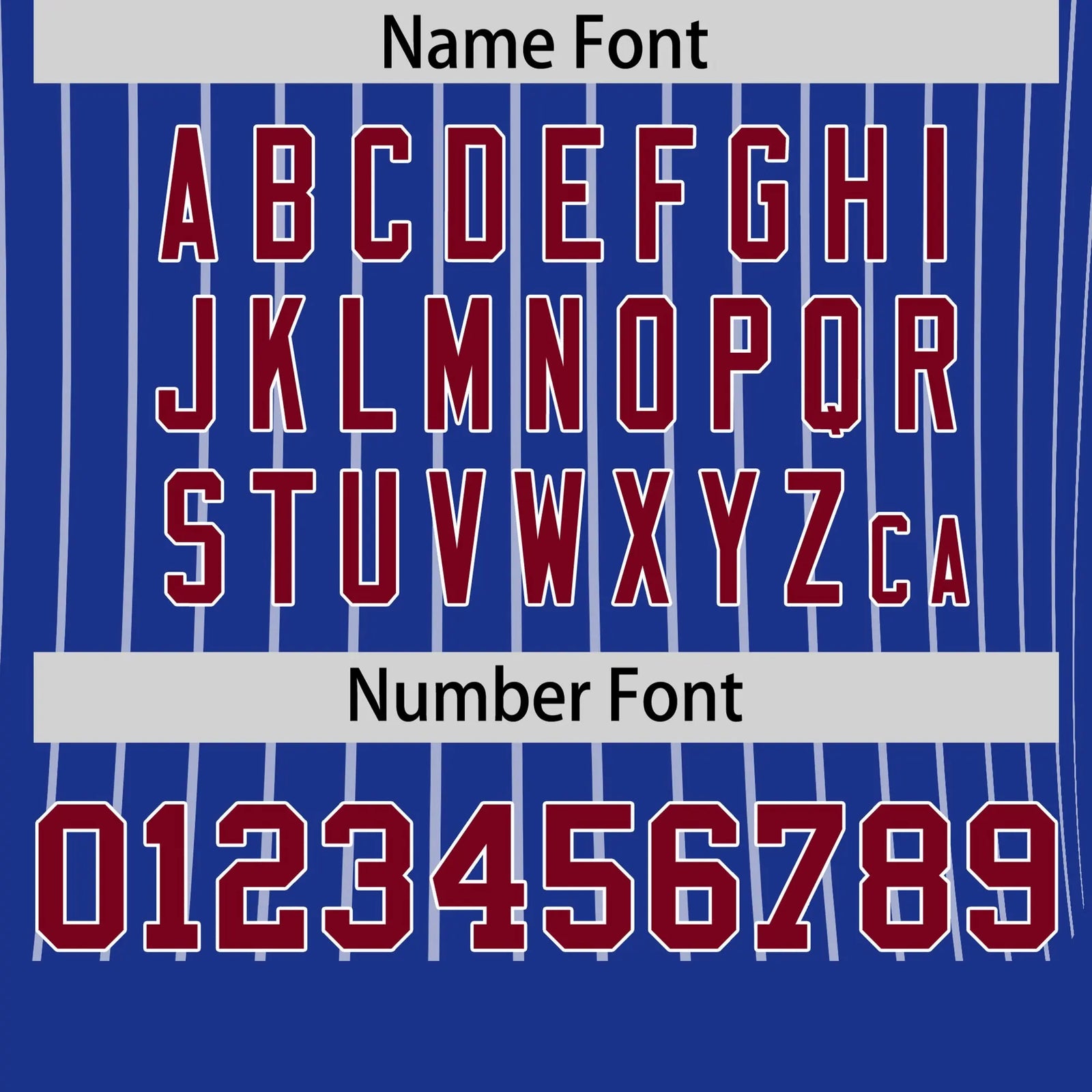 Custom Royal Blue White-Crimson Pinstripe Pattern Design Performance T-Shirt
