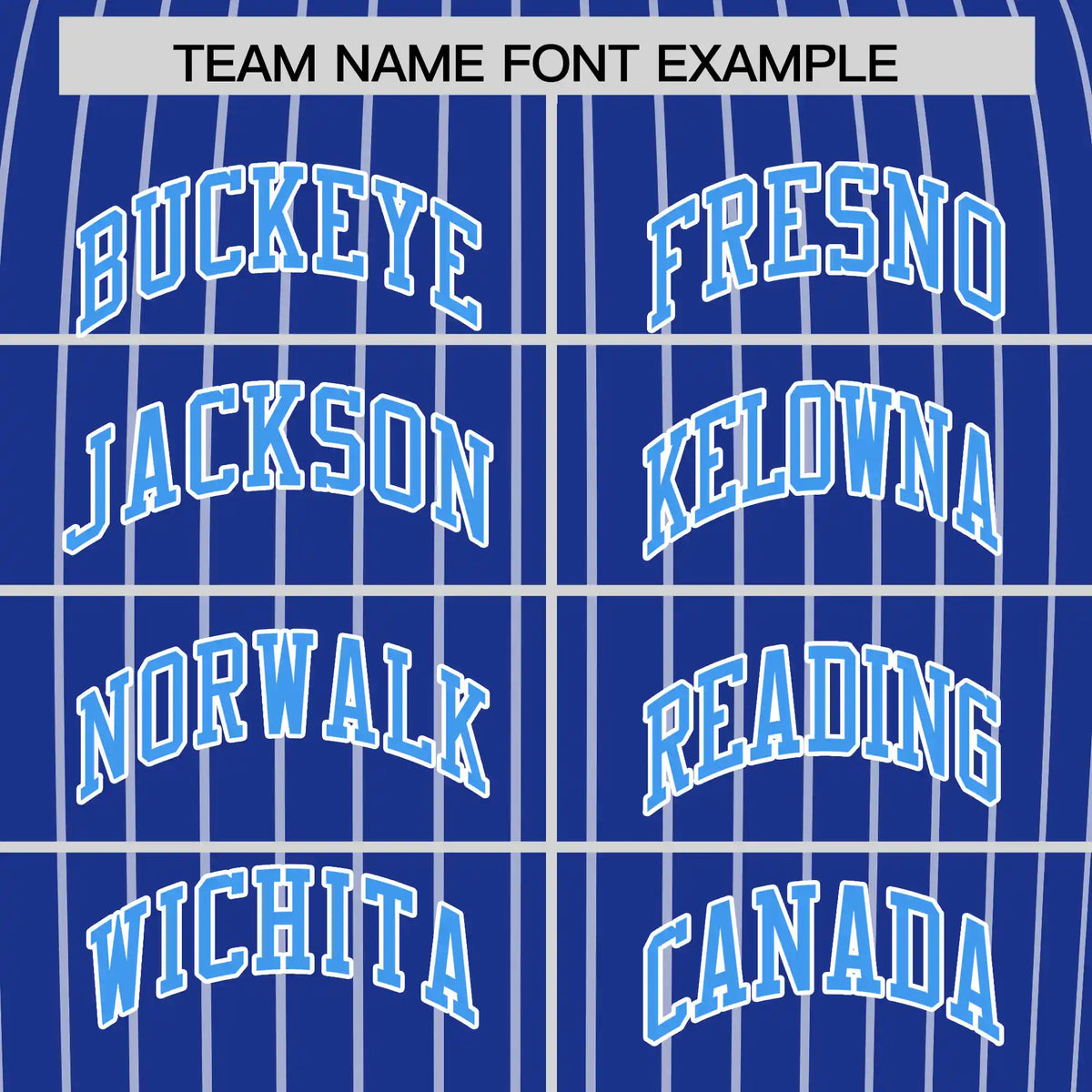 Custom Royal Blue White-Powder Blue Pinstripe Pattern Design Performance T-Shirt