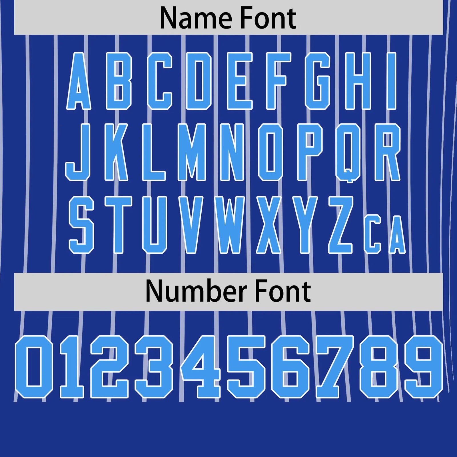 Custom Royal Blue White-Powder Blue Pinstripe Pattern Design Performance T-Shirt