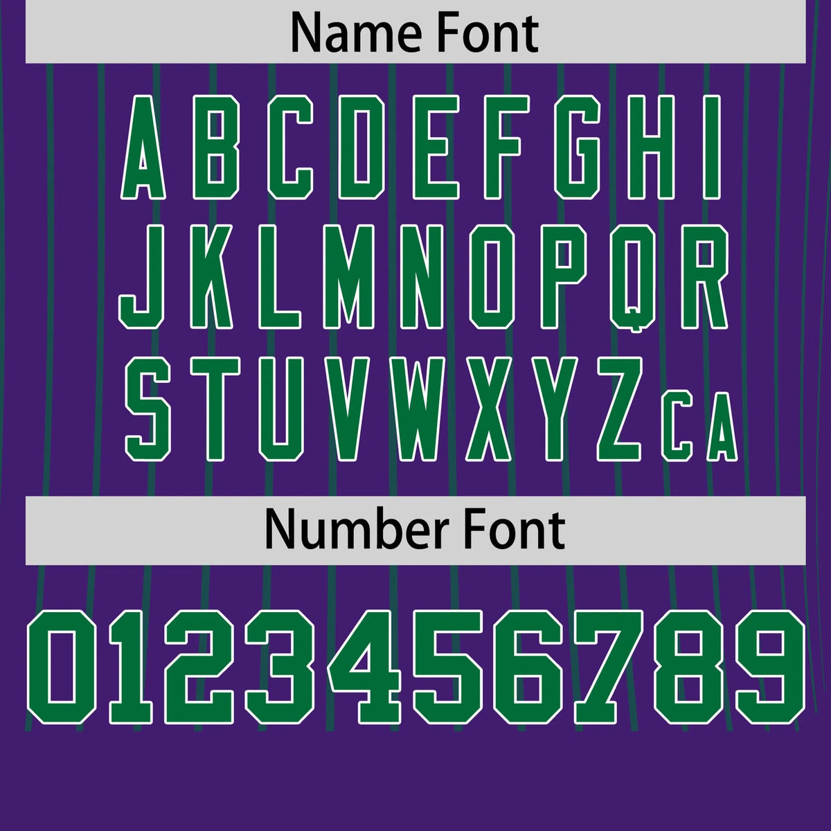 Custom Purple Kelly Green-Kelly Green Pinstripe Pattern Design Performance T-Shirt