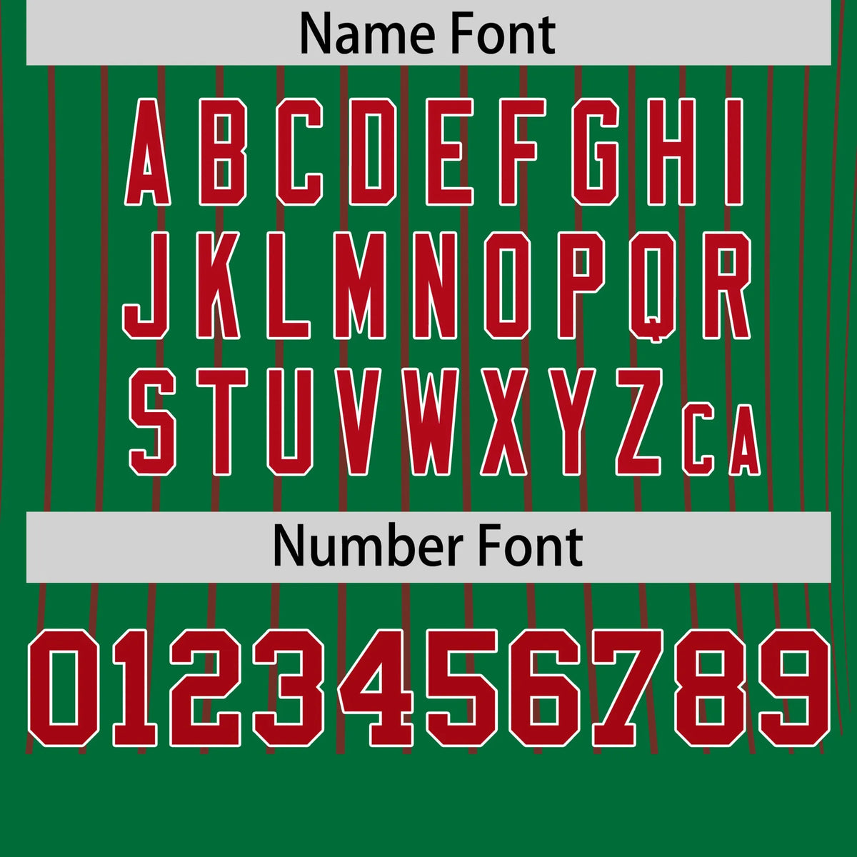 Custom Kelly Green Red-Red Pinstripe Pattern Design Performance T-Shirt