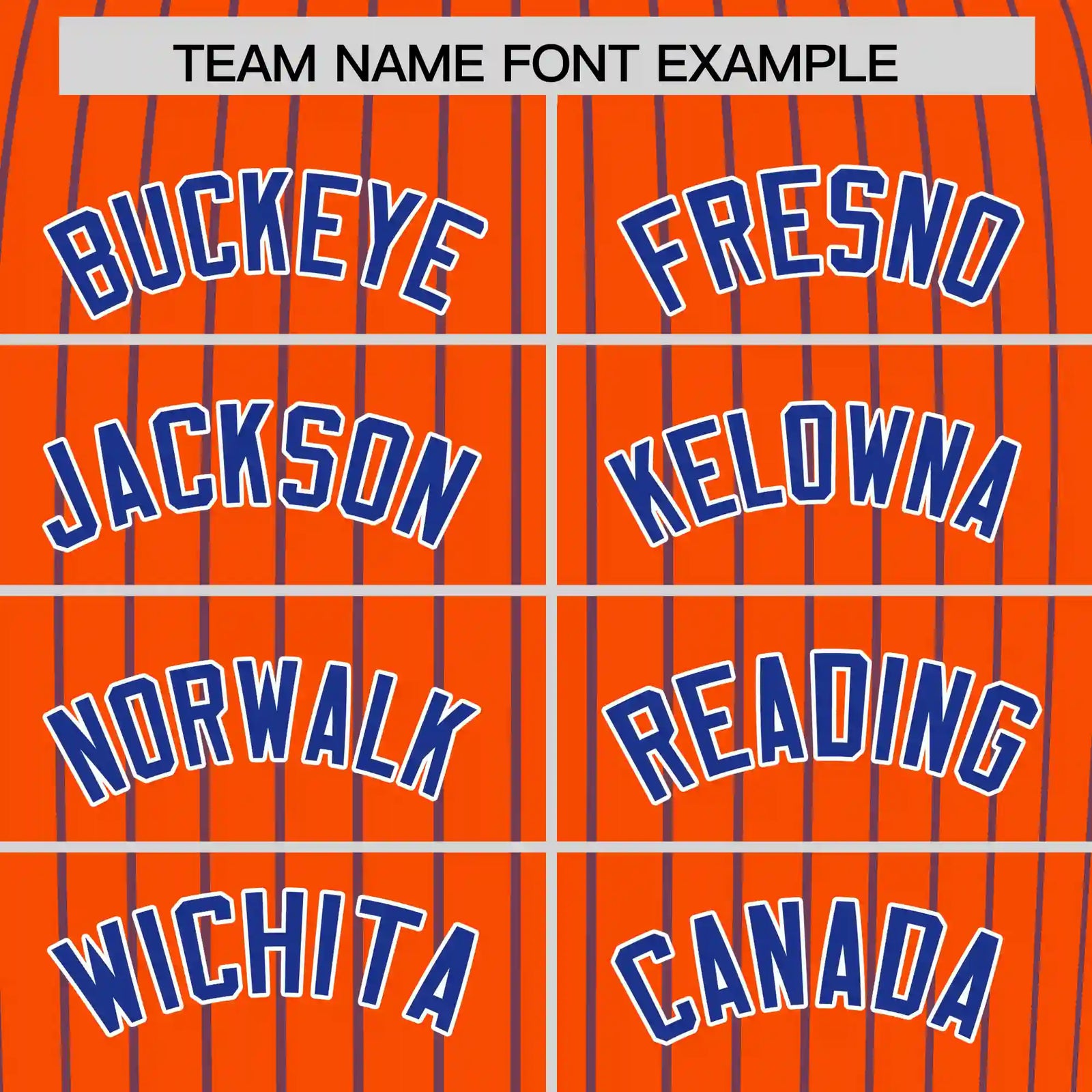 Custom Orange Royal Blue-White Pinstripe Pattern Design Performance T-Shirt