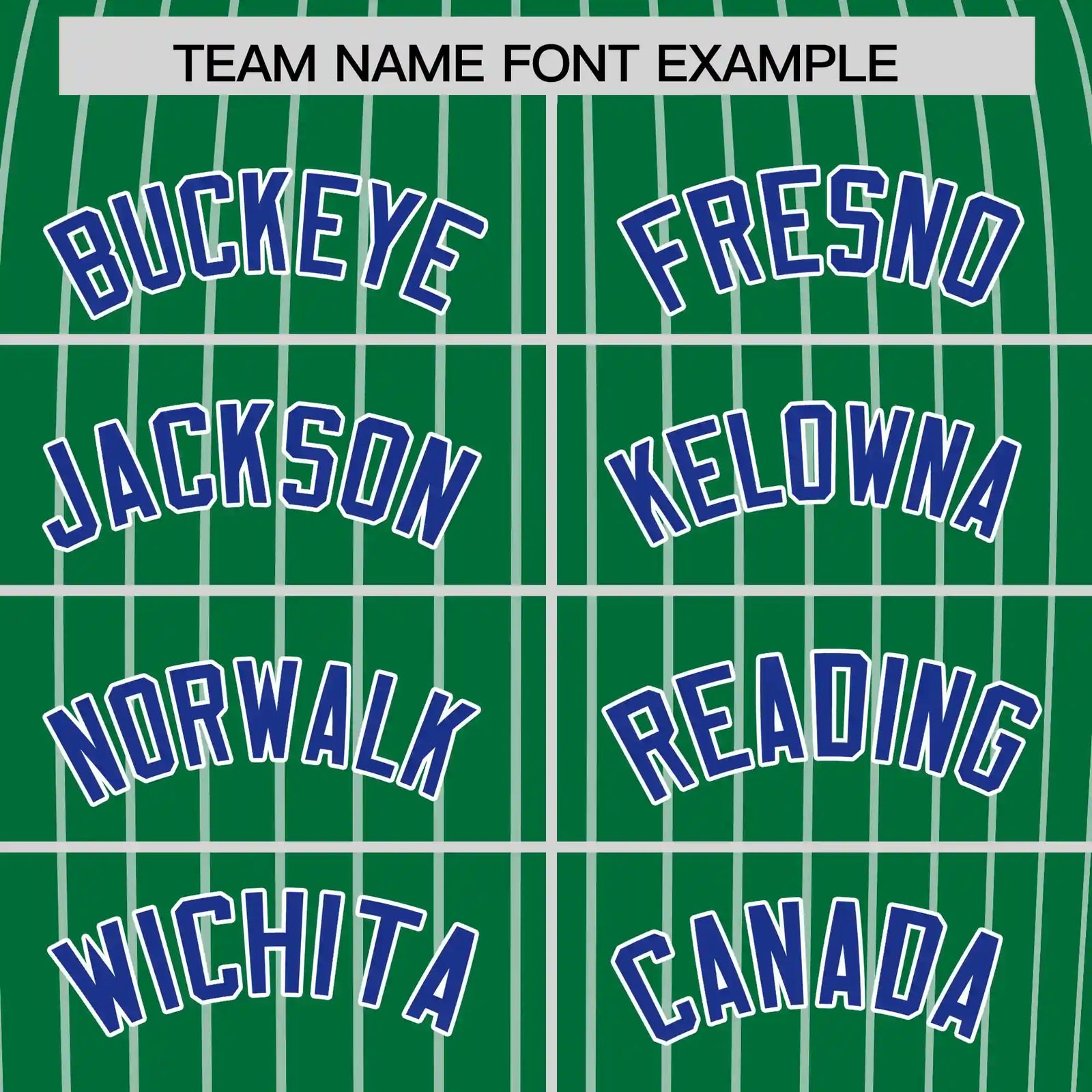 Custom Kelly Green White-Royal Blue Pinstripe Pattern Design Performance T-Shirt