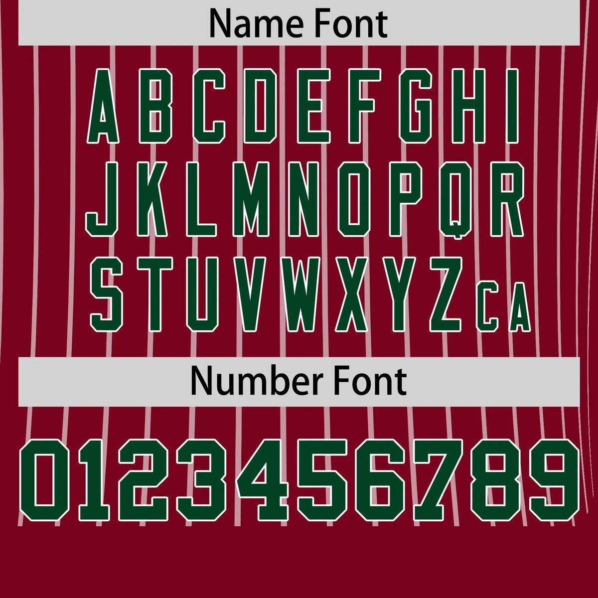 Custom Crimson White-Green Pinstripe Pattern Design Performance T-Shirt