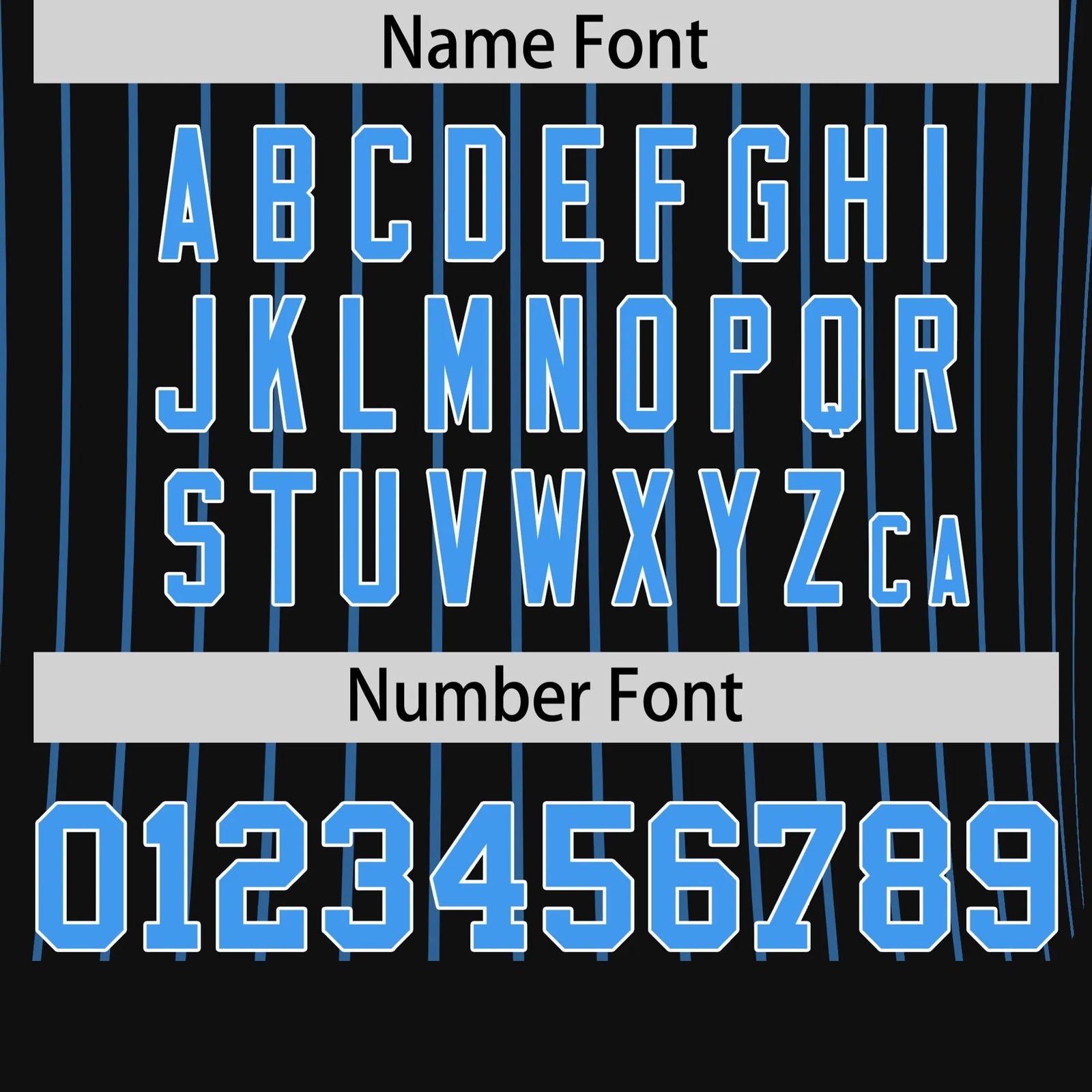 Custom Black Powder Blue-Powder Blue Pinstripe Pattern Design Performance T-Shirt