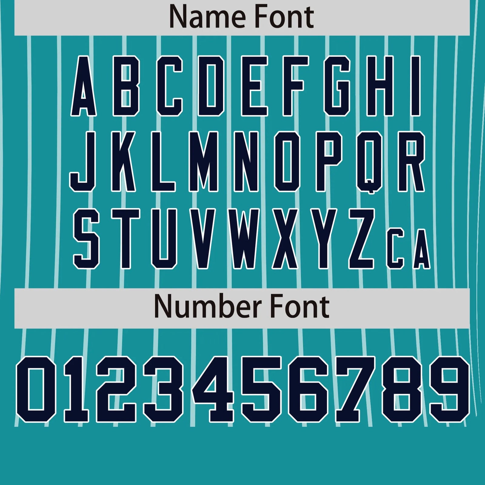 Custom Aqua White-Navy Pinstripe Pattern Design Performance T-Shirt