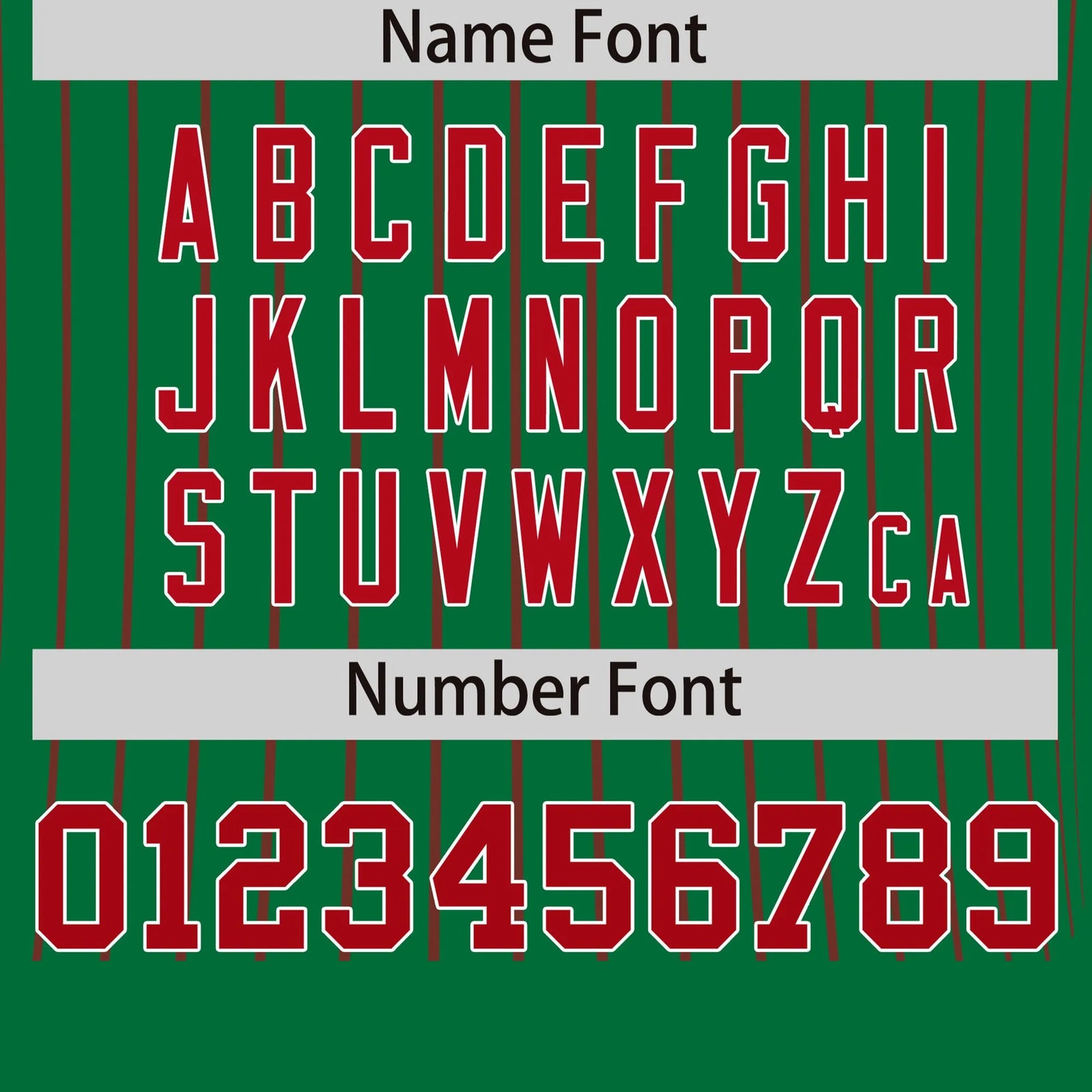 Custom Kelly Green Red-Red Pinstripe Pattern Design Performance T-Shirt