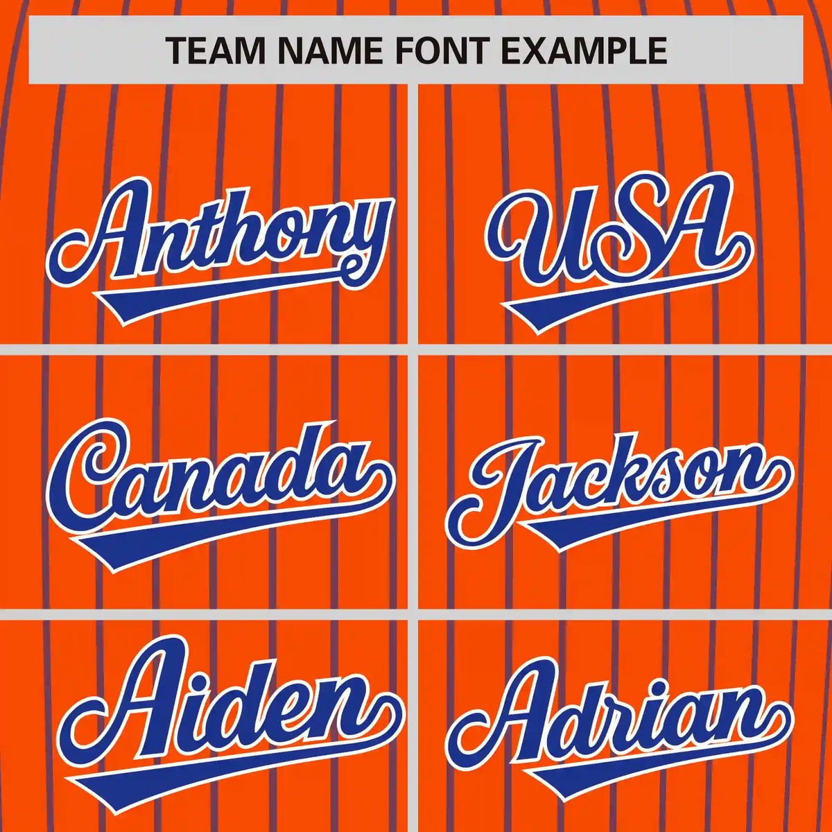 Custom Orange Royal Blue-White Pinstripe Pattern Design Performance T-Shirt