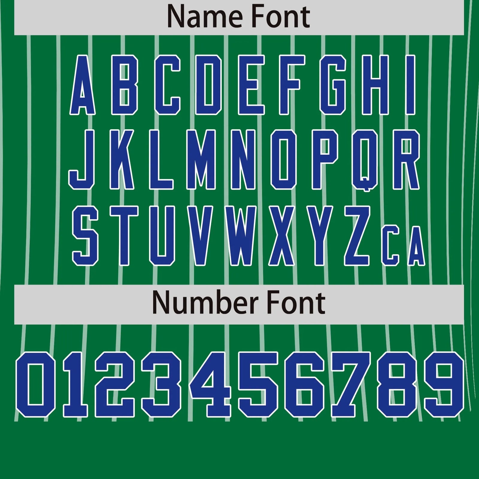 Custom Kelly Green White-Royal Blue Pinstripe Pattern Design Performance T-Shirt