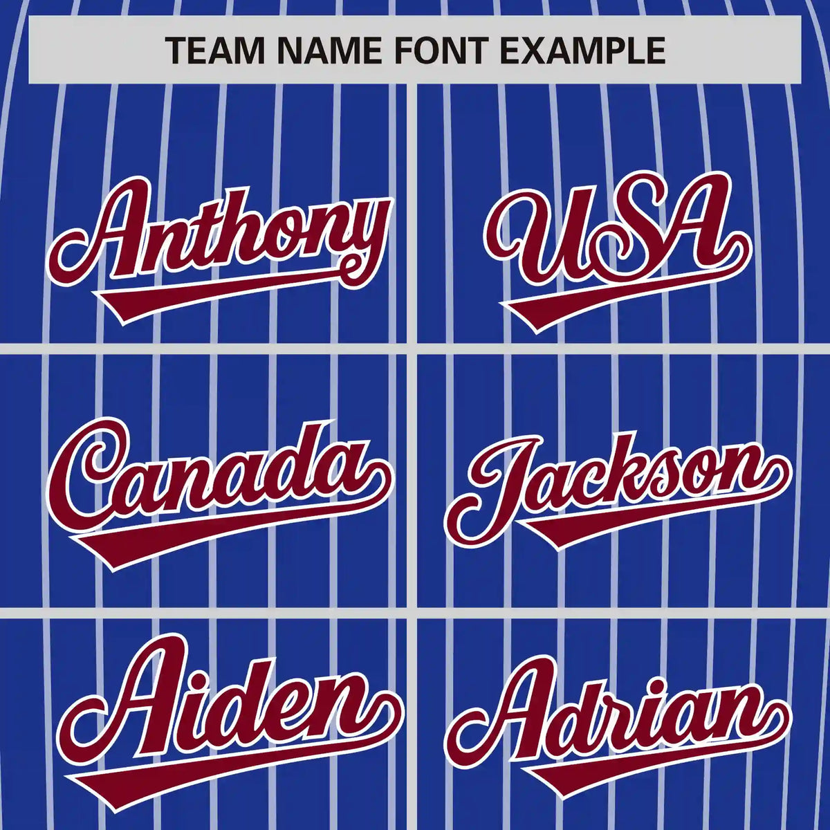 Custom Royal Blue White-Crimson Pinstripe Pattern Design Performance T-Shirt