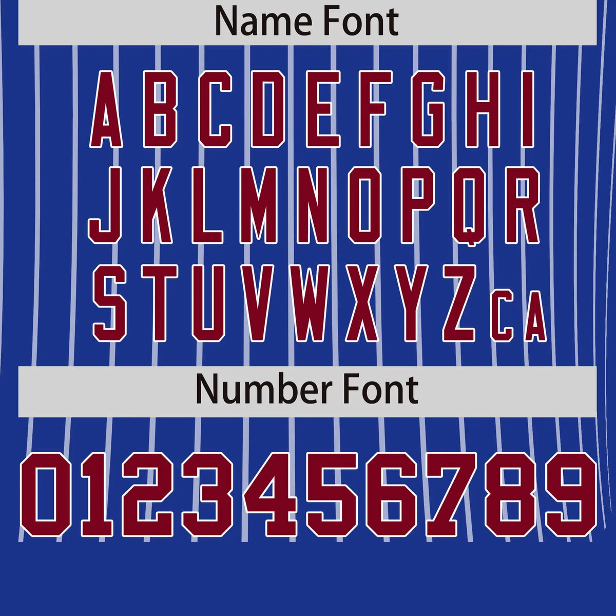 Custom Royal Blue White-Crimson Pinstripe Pattern Design Performance T-Shirt