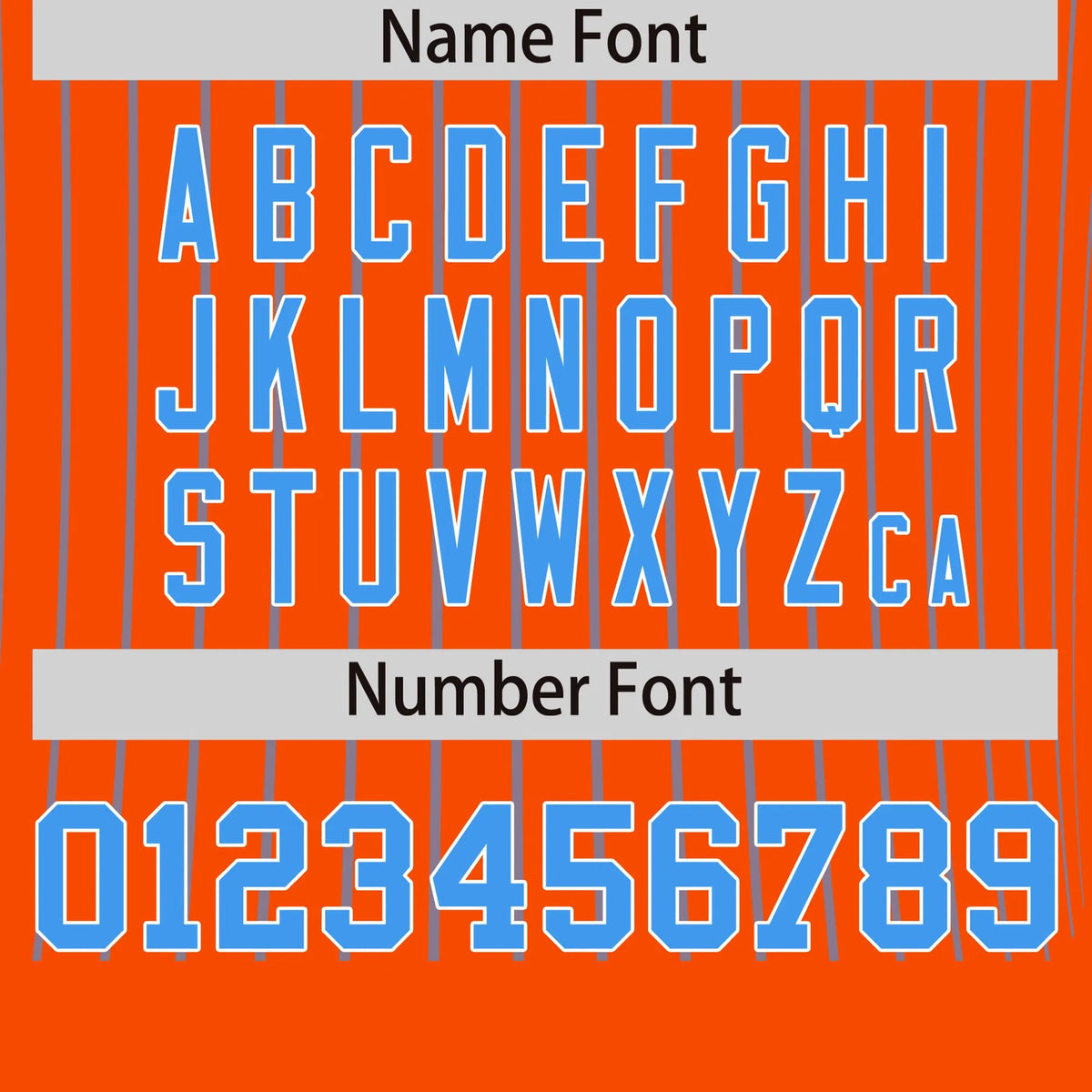 Custom Orange Powder Blue-Powder Blue Pinstripe Pattern Design Performance T-Shirt