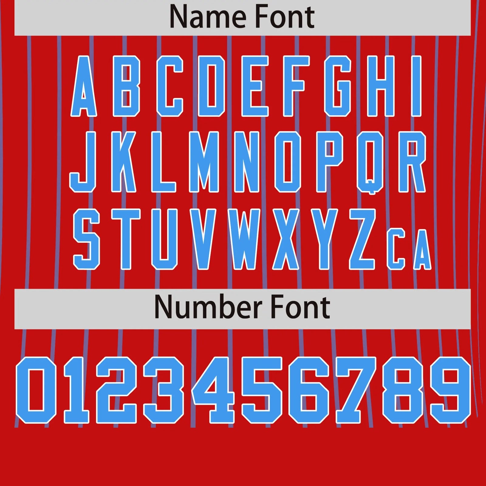 Custom Red Powder Blue-Powder Blue Pinstripe Pattern Design Performance T-Shirt