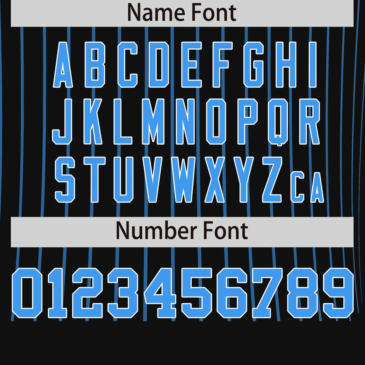 Custom Black Powder Blue-Powder Blue Pinstripe Pattern Design Performance T-Shirt