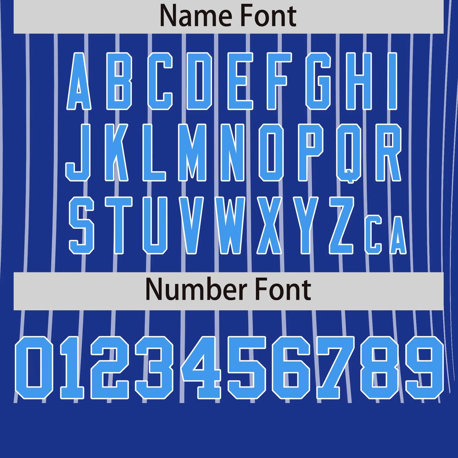 Custom Royal Blue White-Powder Blue Pinstripe Pattern Design Performance T-Shirt