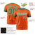 Custom Orange Kelly Green-Kelly Green Pinstripe Pattern Design Performance T-Shirt