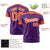 Custom Purple Orange-Orange Pinstripe Pattern Design Performance T-Shirt