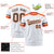 Custom White Gray-Orange Pinstripe Pattern Design Performance T-Shirt