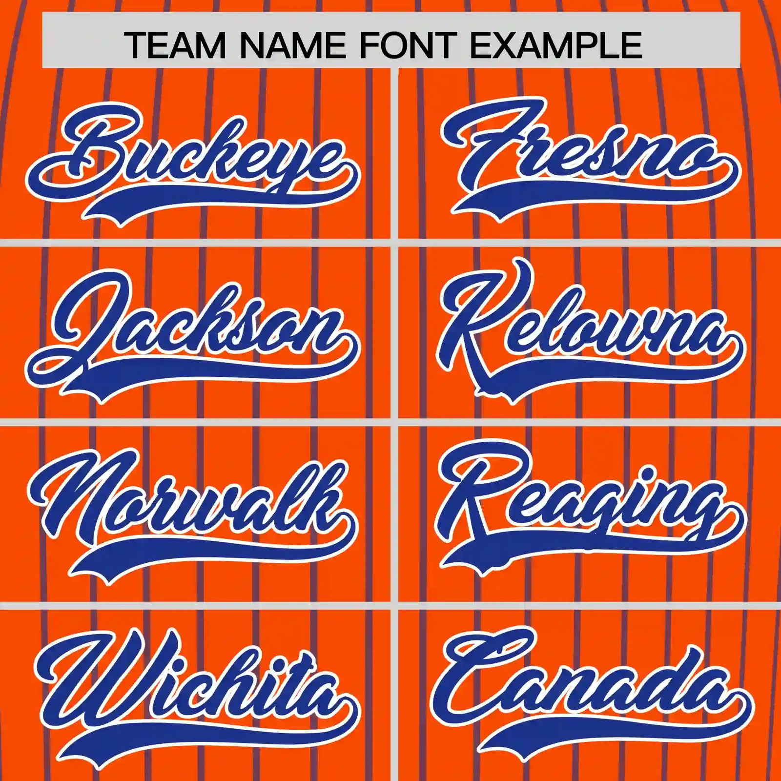 Custom Orange Royal Blue-White Pinstripe Pattern Design Performance T-Shirt