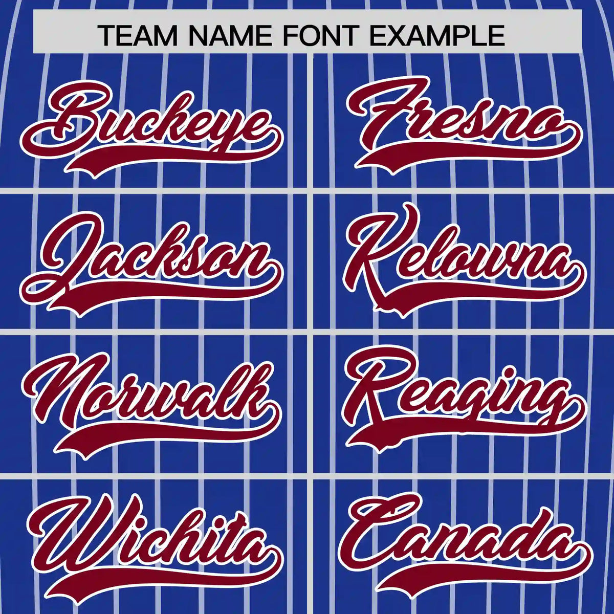 Custom Royal Blue White-Crimson Pinstripe Pattern Design Performance T-Shirt