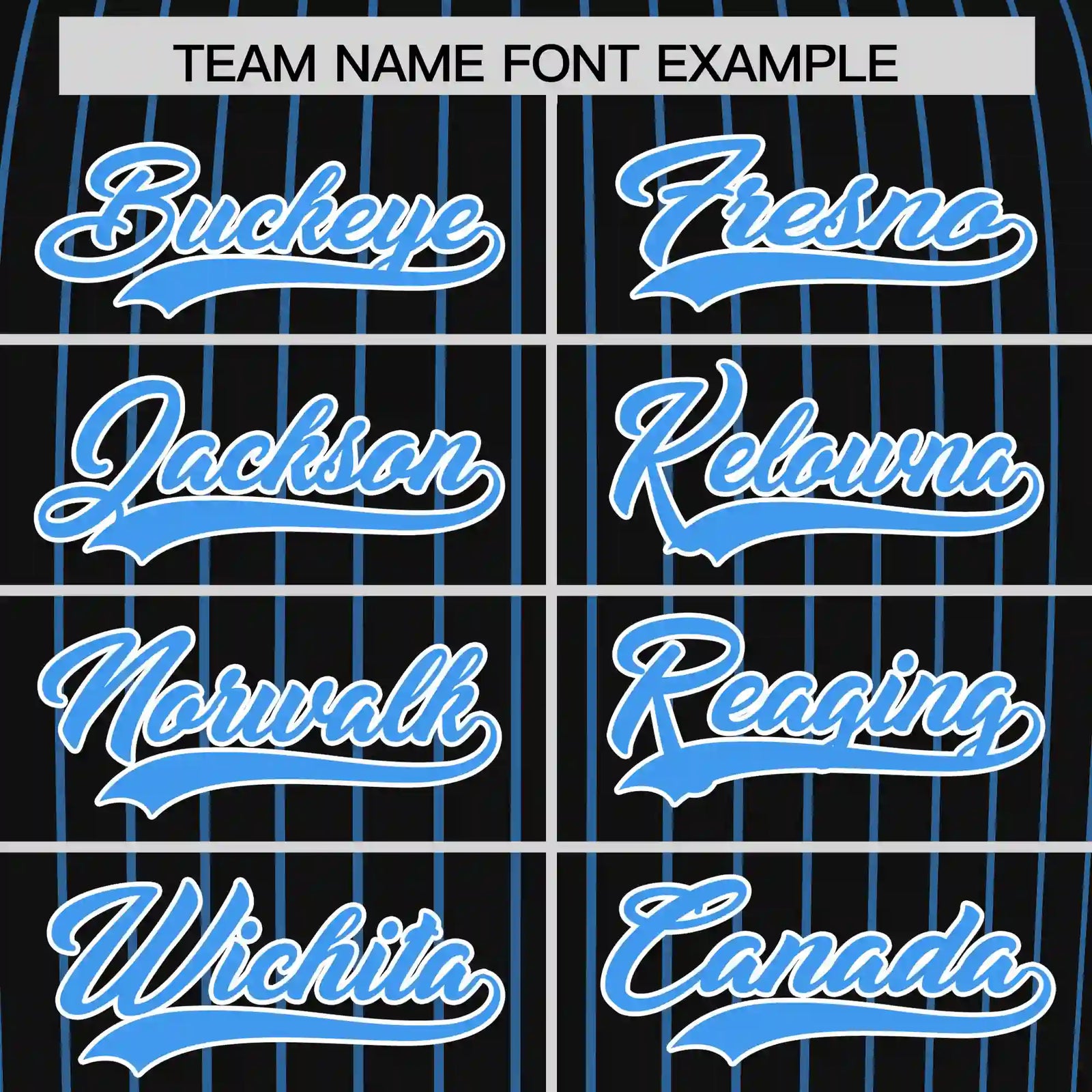 Custom Black Powder Blue-Powder Blue Pinstripe Pattern Design Performance T-Shirt