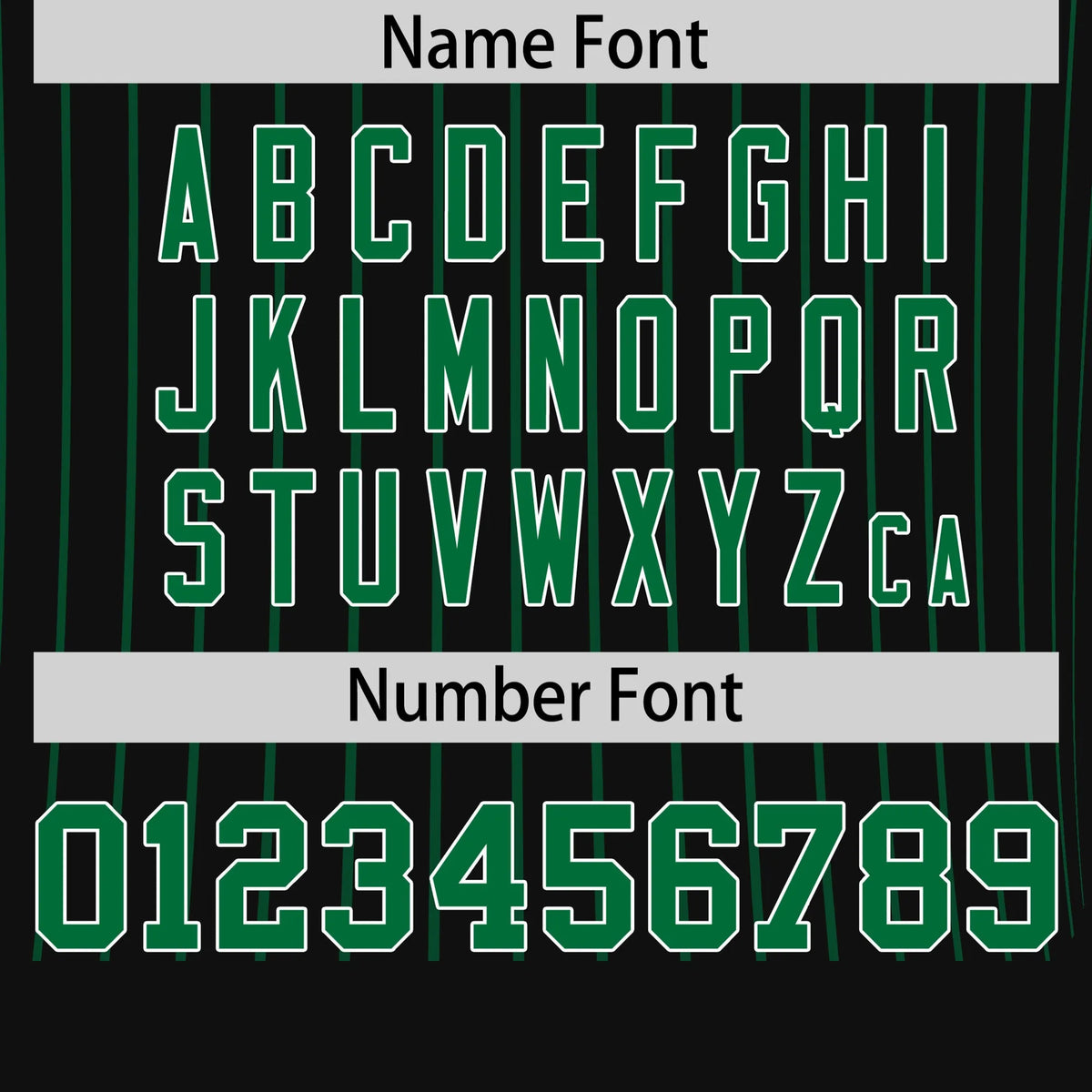 Custom Black Kelly Green-Kelly Green Pinstripe Pattern Design Performance T-Shirt