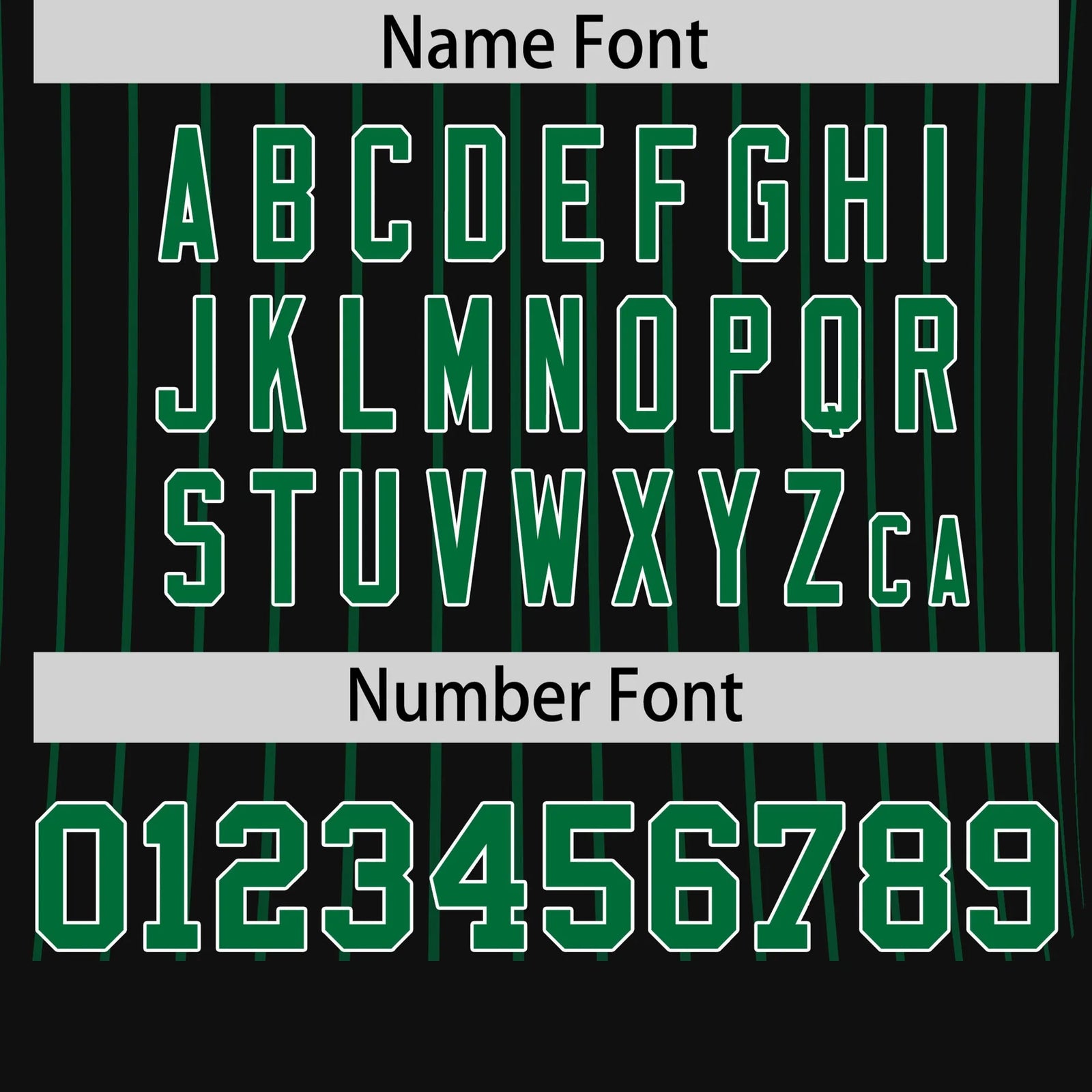 Custom Black Kelly Green-Kelly Green Pinstripe Pattern Design Performance T-Shirt