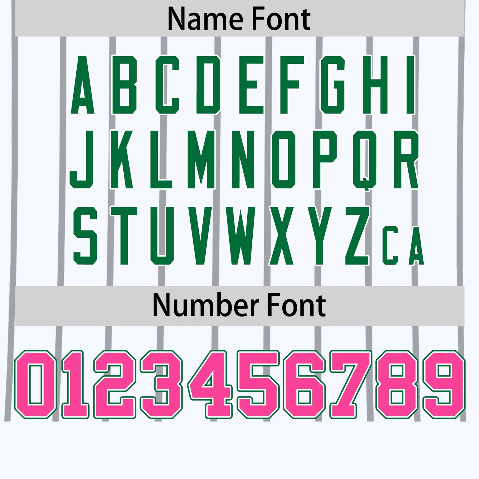 Custom White Gray-Kelly Green Pinstripe Pattern Design Performance T-Shirt