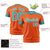 Custom Orange Aqua-Aqua Pinstripe Pattern Design Performance T-Shirt