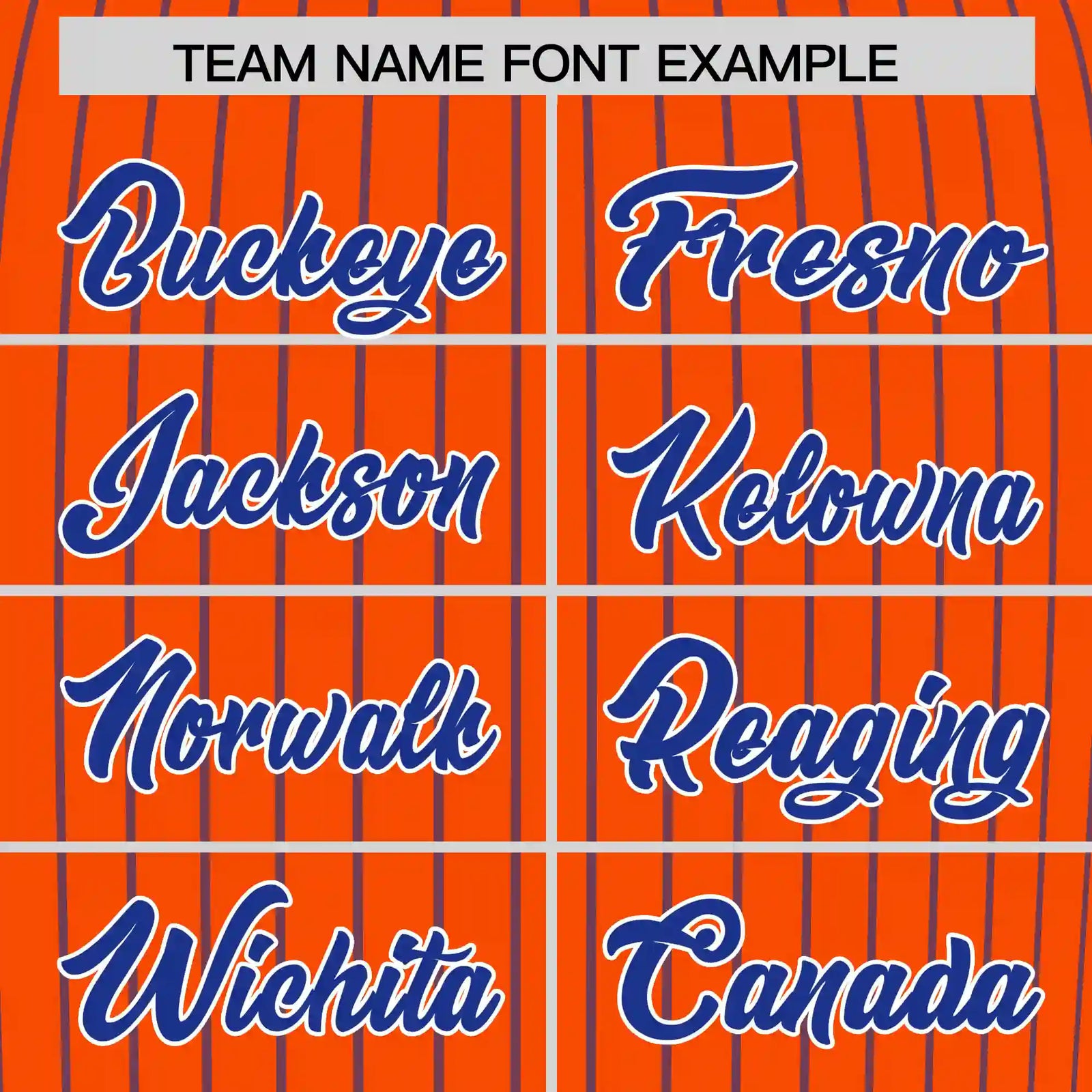 Custom Orange Royal Blue-White Pinstripe Pattern Design Performance T-Shirt
