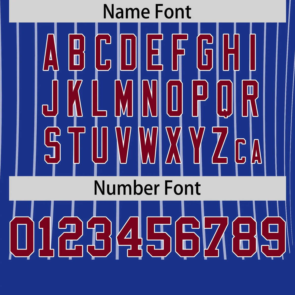 Custom Royal Blue White-Crimson Pinstripe Pattern Design Performance T-Shirt