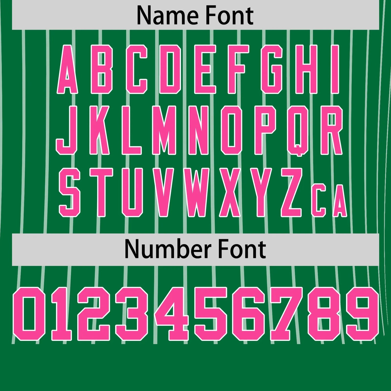 Custom Kelly Green White-Pink Pinstripe Pattern Design Performance T-Shirt